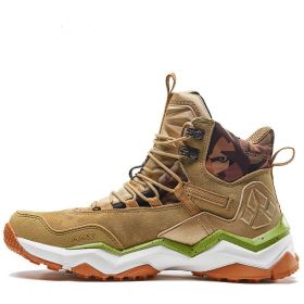 Hiking Shoes Waterproof Non-slip Mountain Climbing Shoes High Top (Option: Light Khaki-43)