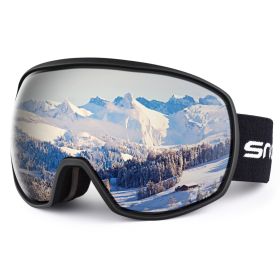 New double-layer anti-fog ski goggles, mountaineering ski goggles, men's and women's snow glasses card myopia (Option: 4Style)