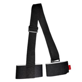 Fixed Sewing Skiing Bandage Portable Double-board Adjustable Sled Shoulder Strap (Color: Black)