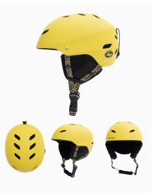 Child ski protective helmet (Option: Yellow seal)