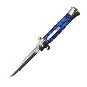 Stiletto OTF Knife w/ Belt Clip (Color: Blue)