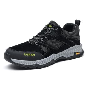 Men's Sports Fashionable Outdoor Platform Hiking Shoes (Option: Black-40)