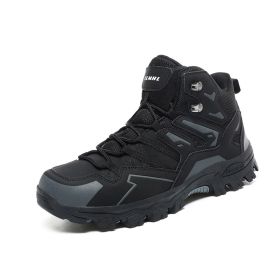 Hiking Same High-top Outdoor Shoes Sneaker (Option: Black-37)