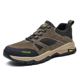 Men's Sports Fashionable Outdoor Platform Hiking Shoes (Option: Brown-40)