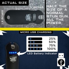 SMART 24,000,000* Keychain Stun Gun (Color: Black)