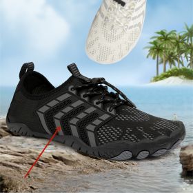 Men's And Women's Non-slip Five-finger Mountaineering Fitness Shoes (Option: D025 Black-40)