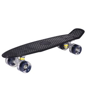 Fashion Creative Personality  Wheel Four-wheel Skateboard (Color: Black)