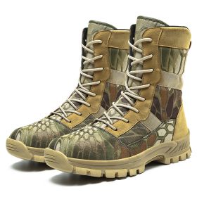 Plus Size Men's Shoes High-top Men's Shoes Martin Boots (Option: Camouflage-40)