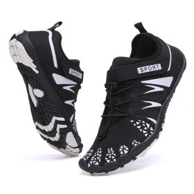 Men's And Women's Outdoor Breathable Quick-drying Shoes Waterproof Beach (Option: 2029 Black And White-39)