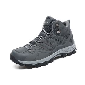 Hiking Same High-top Outdoor Shoes Sneaker (Option: Gray-38)